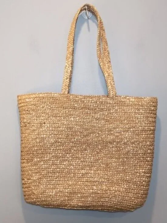 FAF INC. Natural Straw Tote Beach Travel Picnic Shopper Bag Pink Flamingo - Picture 14 of 14